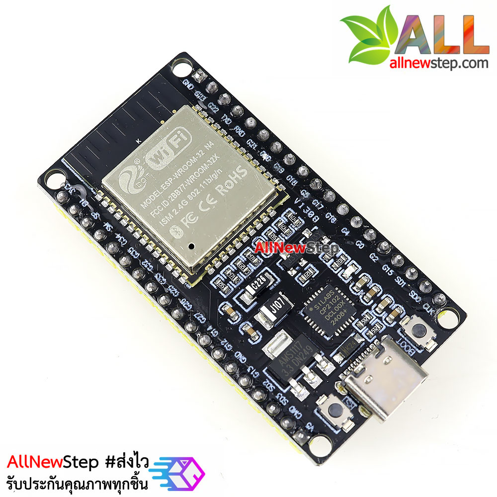 บอร์ด ESP32 NodeMCU Goouuu ESP32 DEVKIT Wi-Fi and Bluetooth แบบ 38 ขา หัวแบบ usb type-c