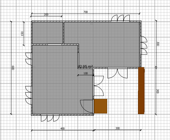 บ้านน๊อคดาวน์ ขนาด 6*7 เมตร ระเบียง 3*3 เมตร ยกสูง 2 เมตร (2ห้องนอน 2ห้องน้ำ 1ห้องรับเเขก)