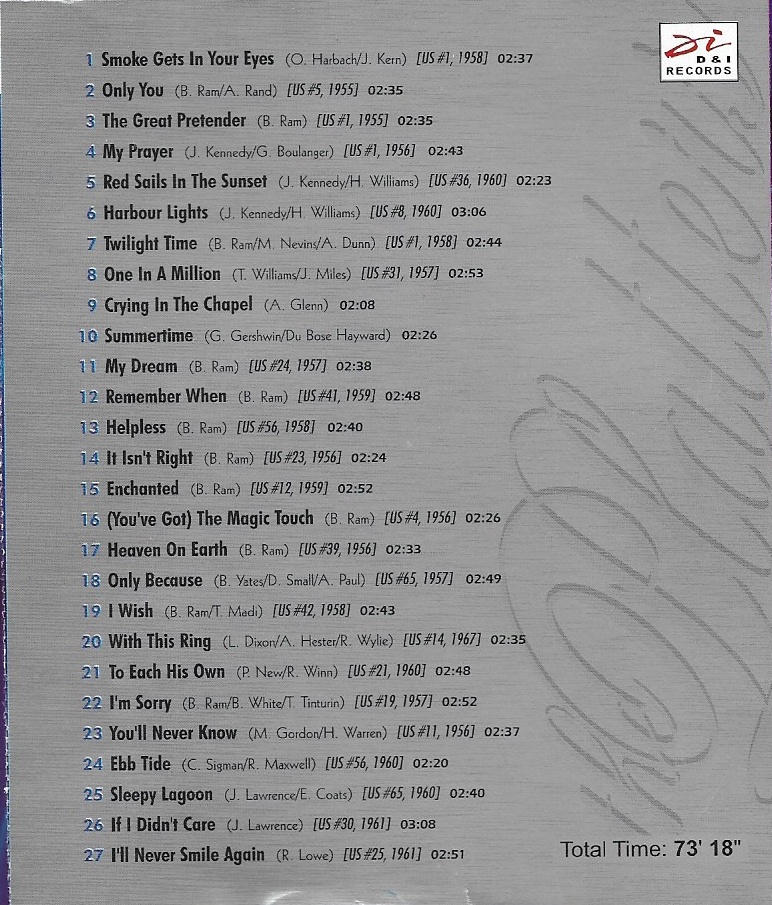 Used CD,The Platters - The Platinum Collection The Very Best Of (A+)(2002)