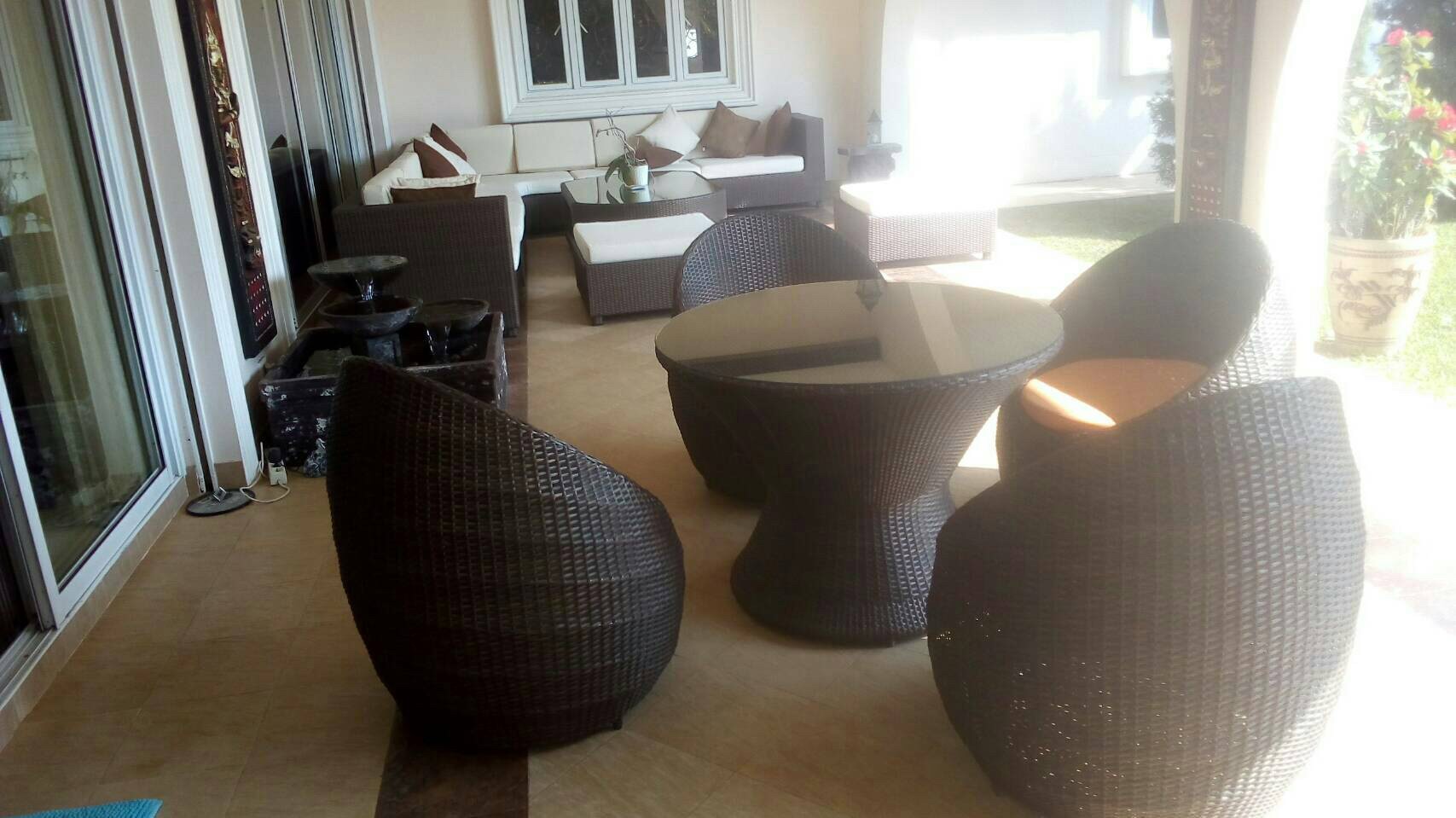 โซฟาหวาย โซฟาห้องนั่งเล่น โซฟาห้องรับแขก ชุดรับแขก Rattan sofa Woven rattan sofa Living room sofa 15