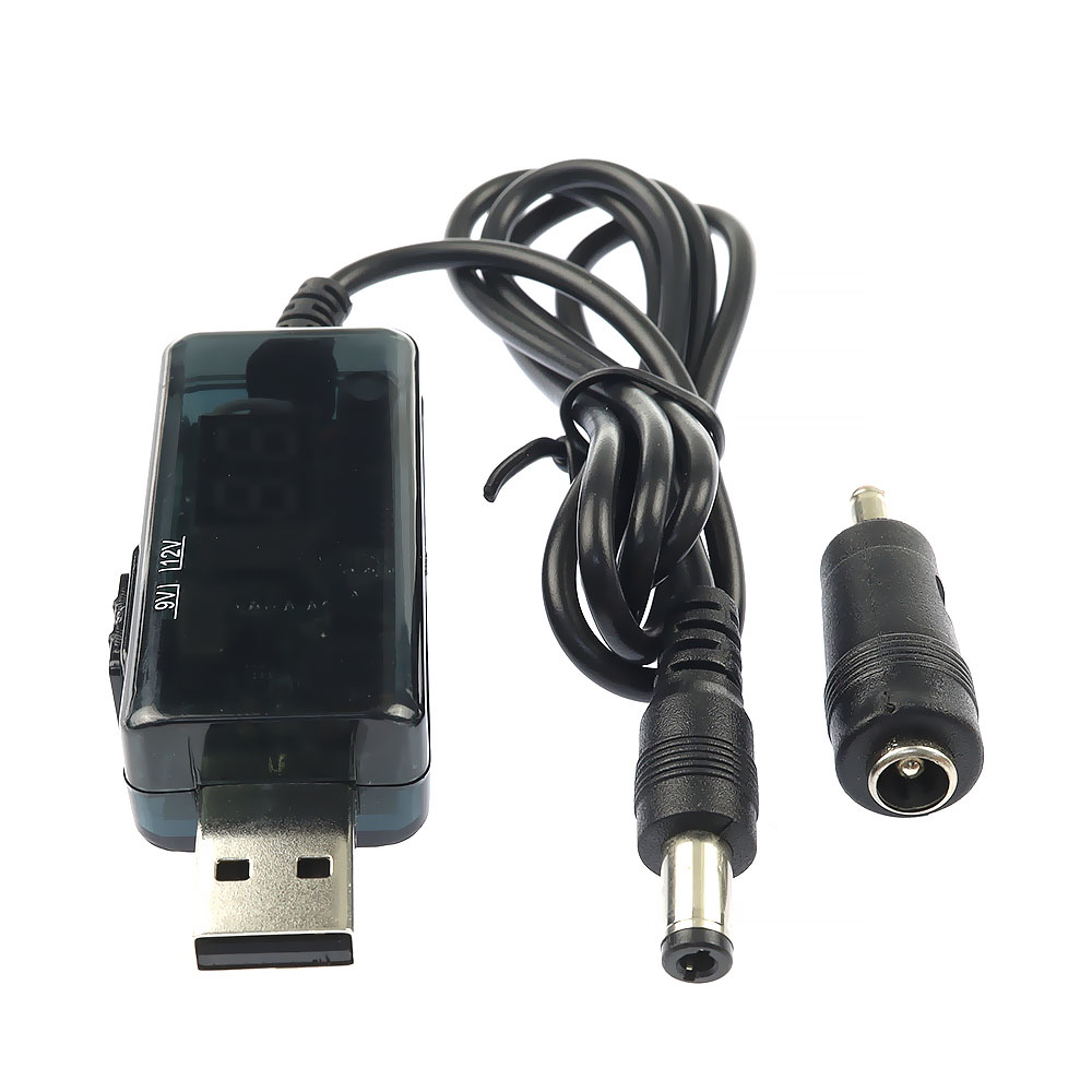 แหล่งจ่ายไฟ USB step up boost เป็น 9V 12V หัว DC Jack 5.5mm 3.5mm