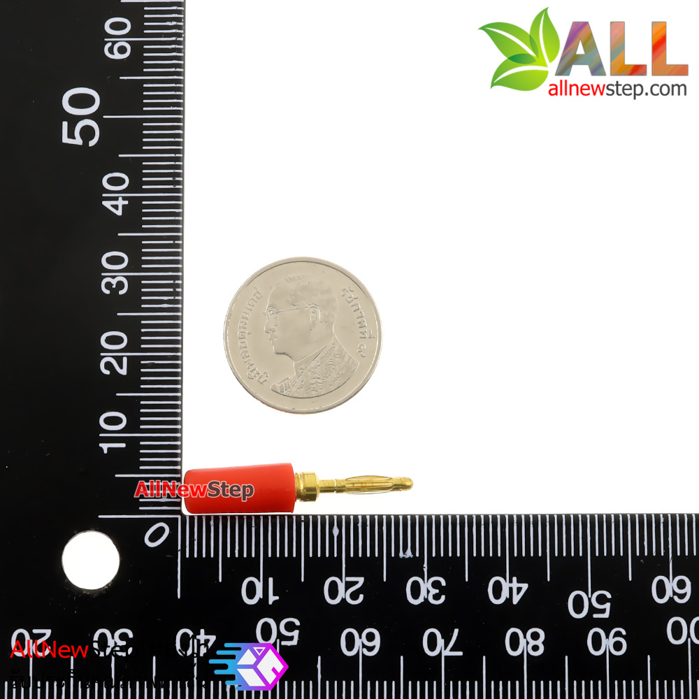 2MM banana plug banana jack สีแดง จำนวน 1 ชิ้น