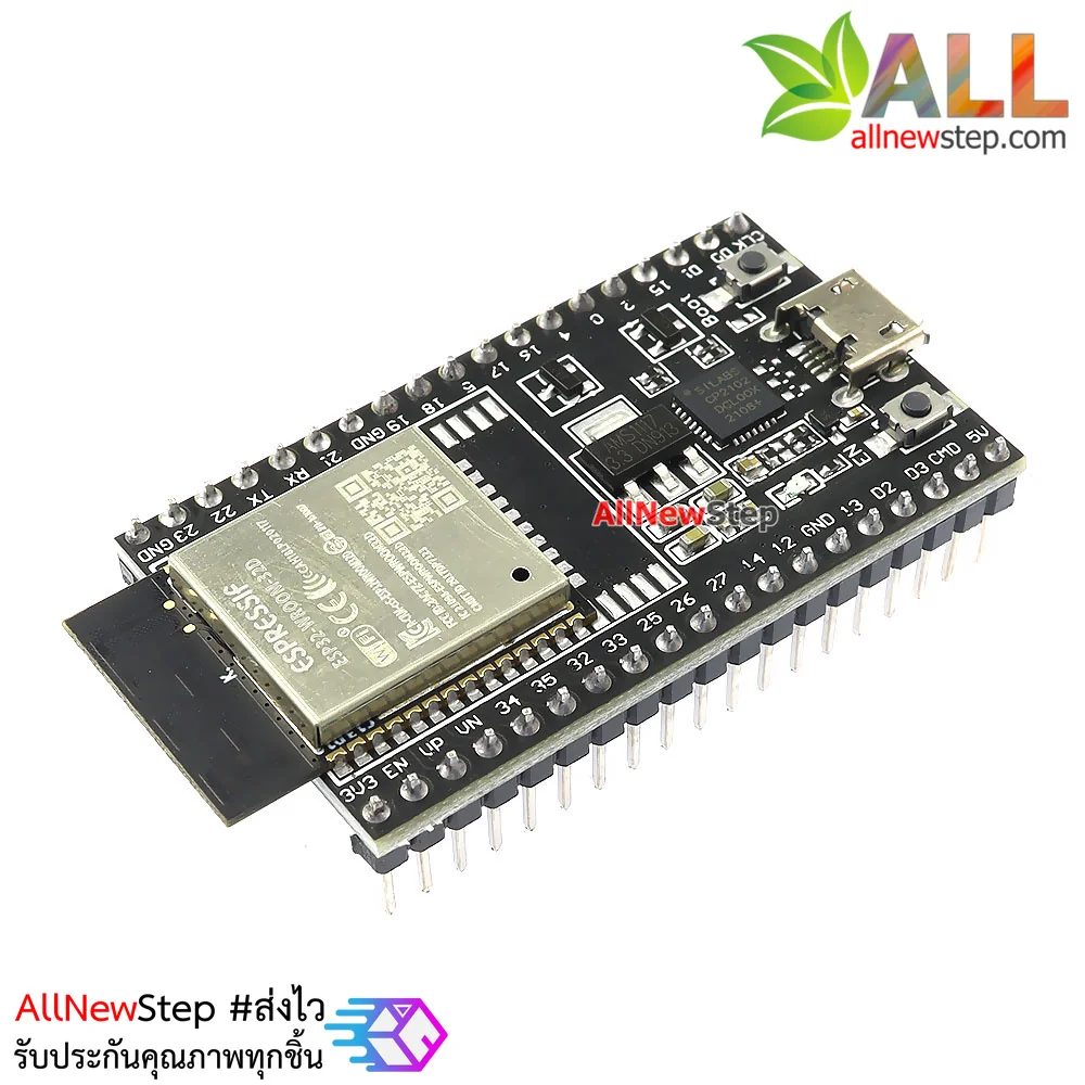 ESP32 WROOM-32D ESP32 บอร์ด ESP32 NodeMCU 38p ESP-32 CP2102 38 ขา หัวต่อ micro usb