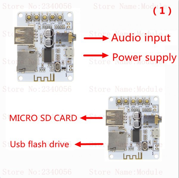 Bluetooth Audio Receiver With SD-Card USB 5V Bluetooth stereo module