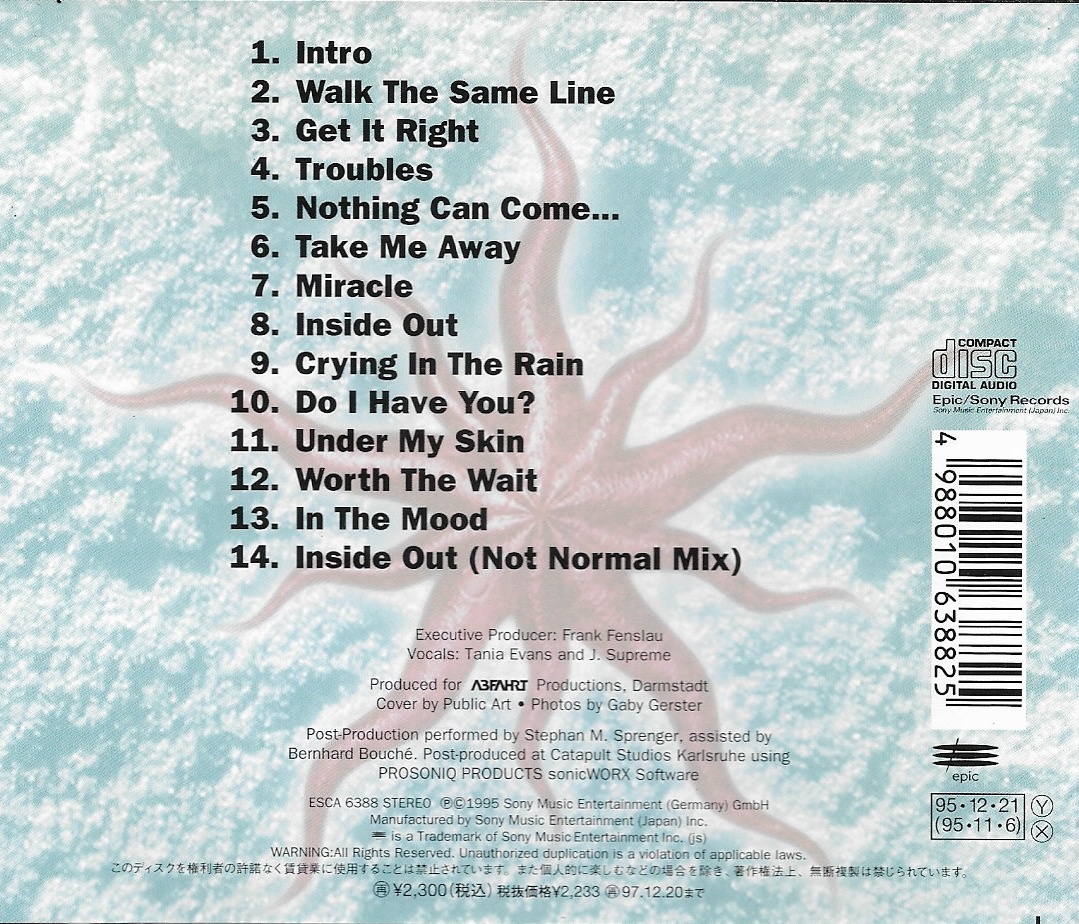 Used CD,Culture Beat - Inside Out (A+)(1995)(Japan)