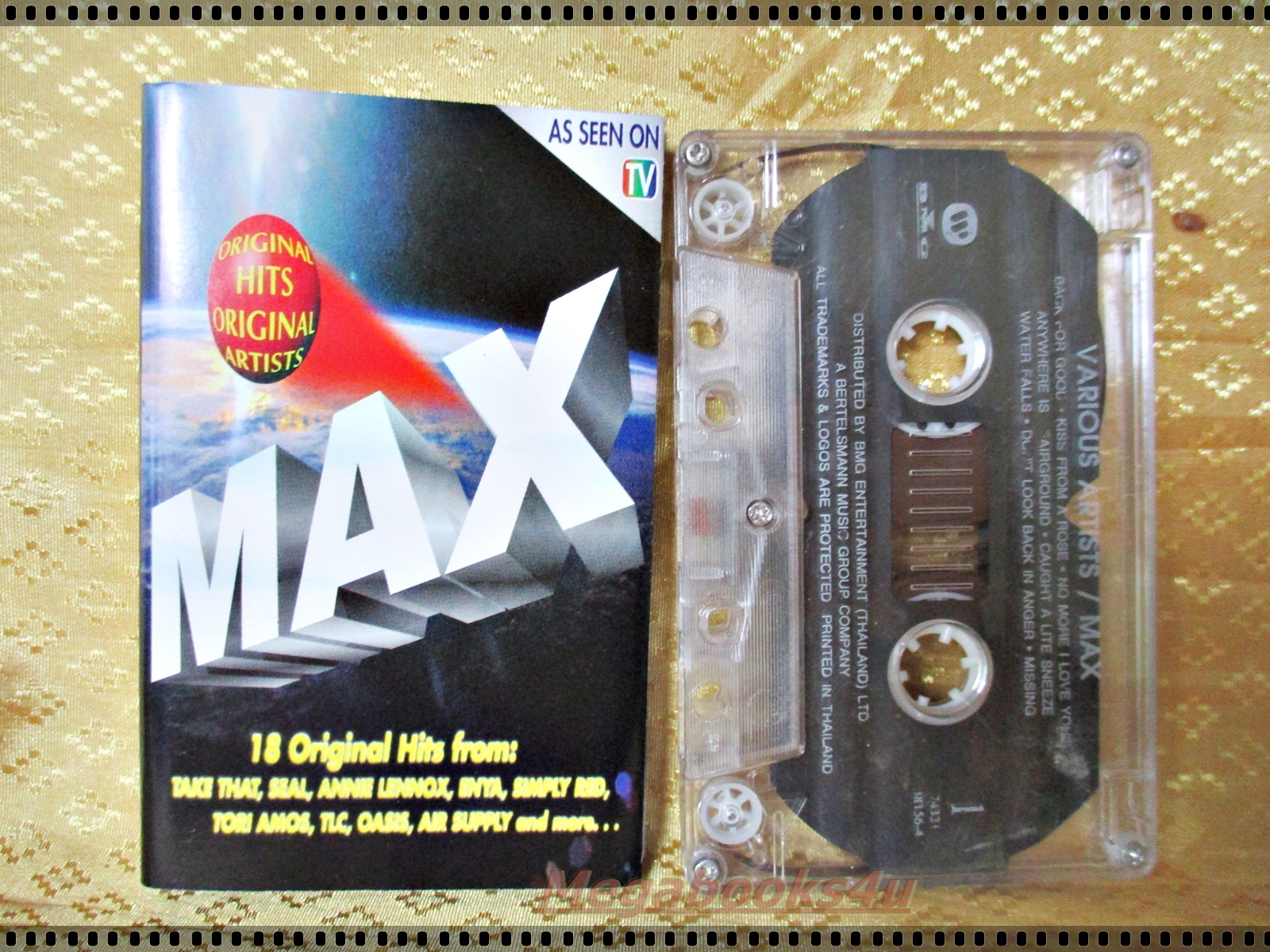 เทปเพลงสากล อัลบั้ม MAX ORIGINAL HITS ORIGINAL ARTISTS