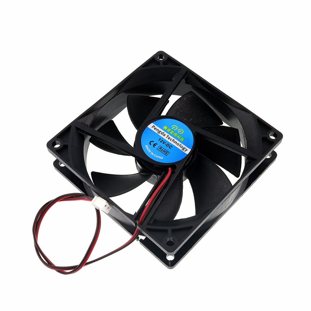 พัดลม 12V ขนาด 9x9cm สายไฟ 2 เส้น