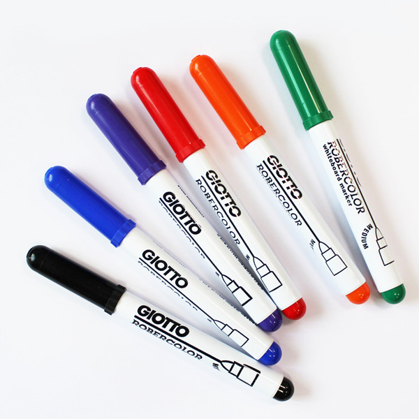 GIOTTO Robercolor Whiteboard Marker- Set of 6 (ปากกาไวท์บอร์ด แบบชุด 6สี)