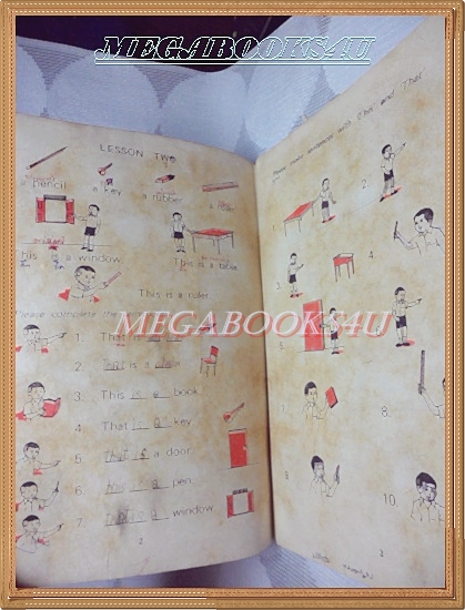 แบบเรียนภาษาอังกฤษชั้นประถม The Oxford English course ปี1979 สภาพพอใช้ มีรอยขีดเขียนทั้งเล่ม