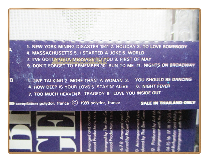 เทปเพลงสากล วง วง BEE GEES ชุด BEE GEES STORY