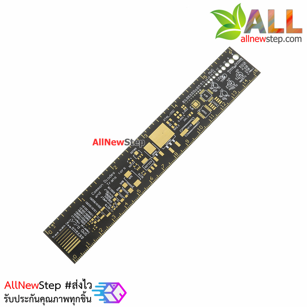 ไม้บรรทัด PCB ออกแบบวงจร PCB Ruler Engineering Ruler Gold PCB 15 cm