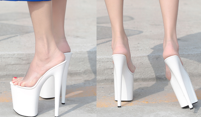 รองเท้าส้นสูง ไซต์ 34-44 สีดำ/แดง/ขาว/ชมพู