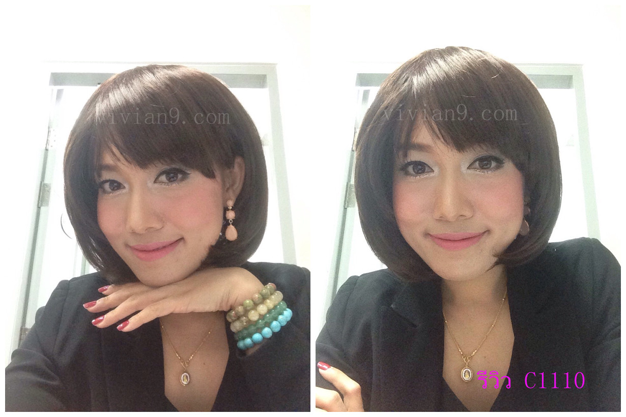 C1110 วิกผมบ๊อบสั้น หน้าม้าปัดข้างได้