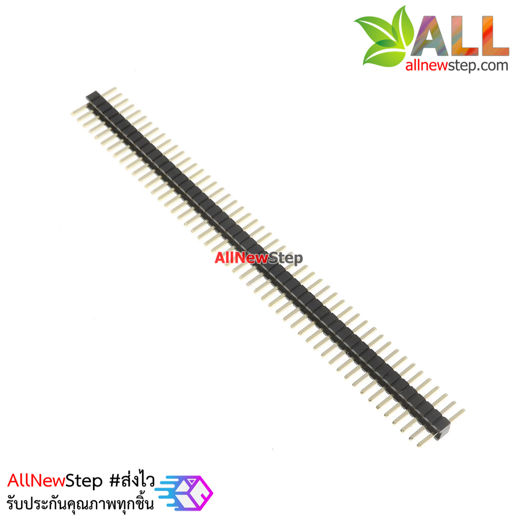 ก้างปลา ระยะขา 1.27mm 1x50 ขา สีดำ