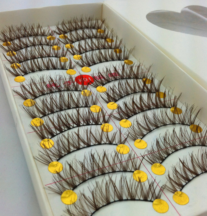 V-K01 ขนตาปลอม(ขายปลีก)สีน้ำตาล