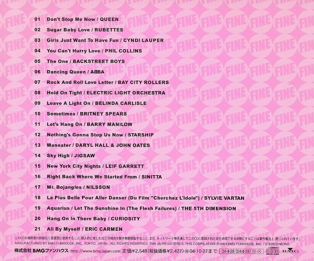 Used CD,Fine -TV Hits And Wonderful Music (2004) (A+)(Various Artists)(Japan)