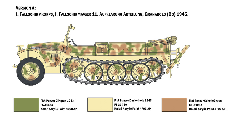1/35 Sd.Kfz. 10 DEMAG D7 with German Paratroops