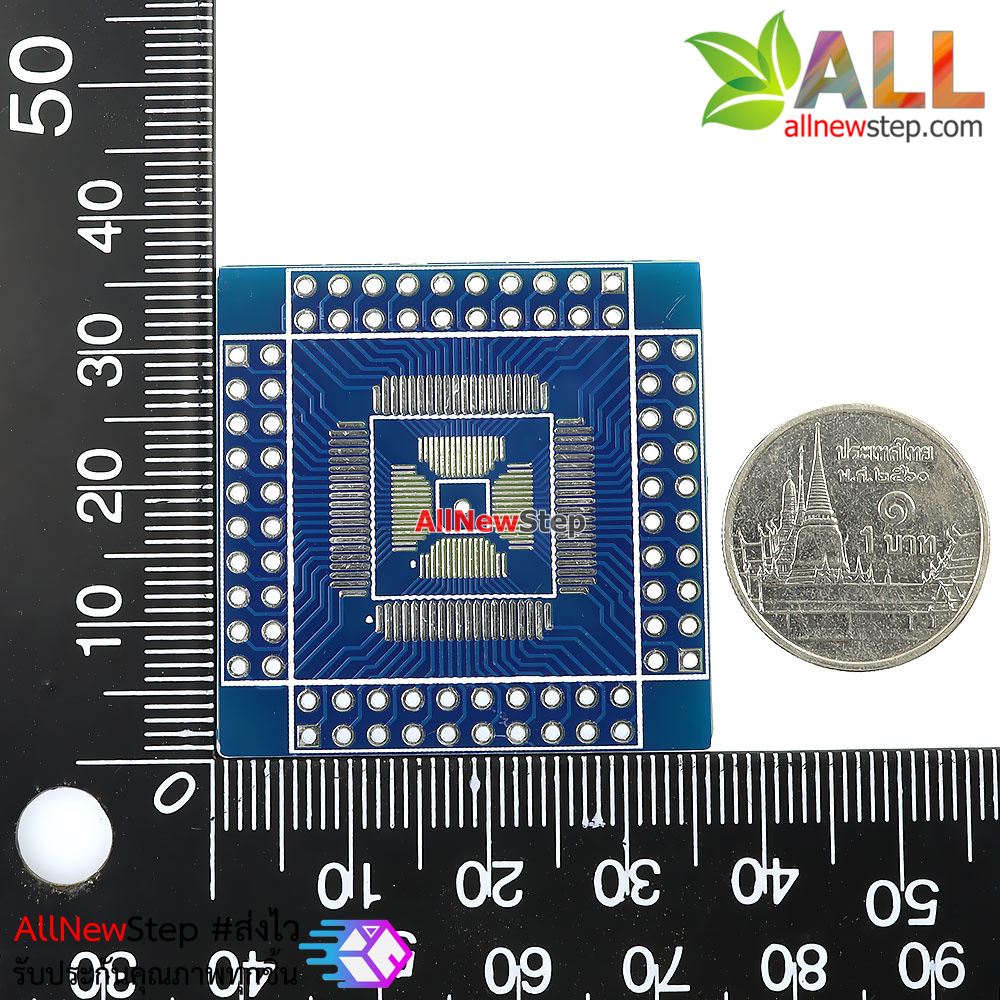 แผ่น PCB แปลงขา QFN/QFP/TQFP/LQFP/16-80 pin adapter dip/double-sided adapter board