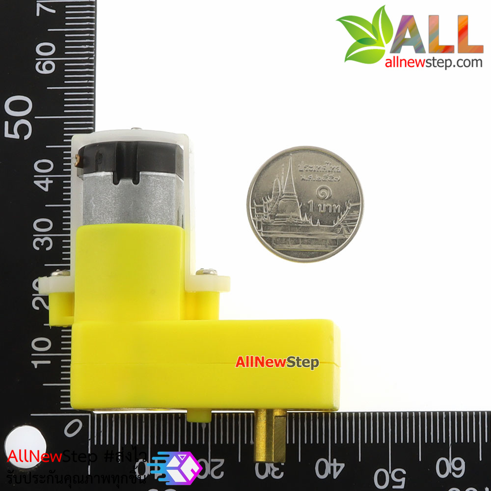 เกียร์มอเตอร์เฟืองโลหะแบบตัวแอล 3-6V ทดรอบ 1:48