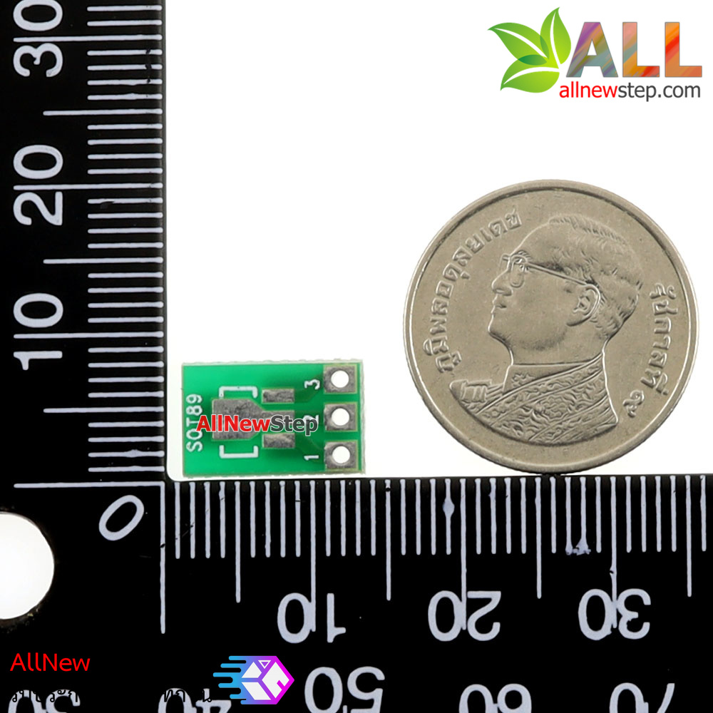 แผ่นปริ้นแปลงอุปกรณ์ smd SOT223 เป็นขาแบบก้างปลา SOT223 to 2.54mm
