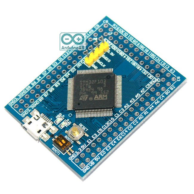 STM32F103VCT6 Mini STM32 cortex-M3 32bit Clock 72Mhz Flash 256K RAM 48K for Arduino Compatible