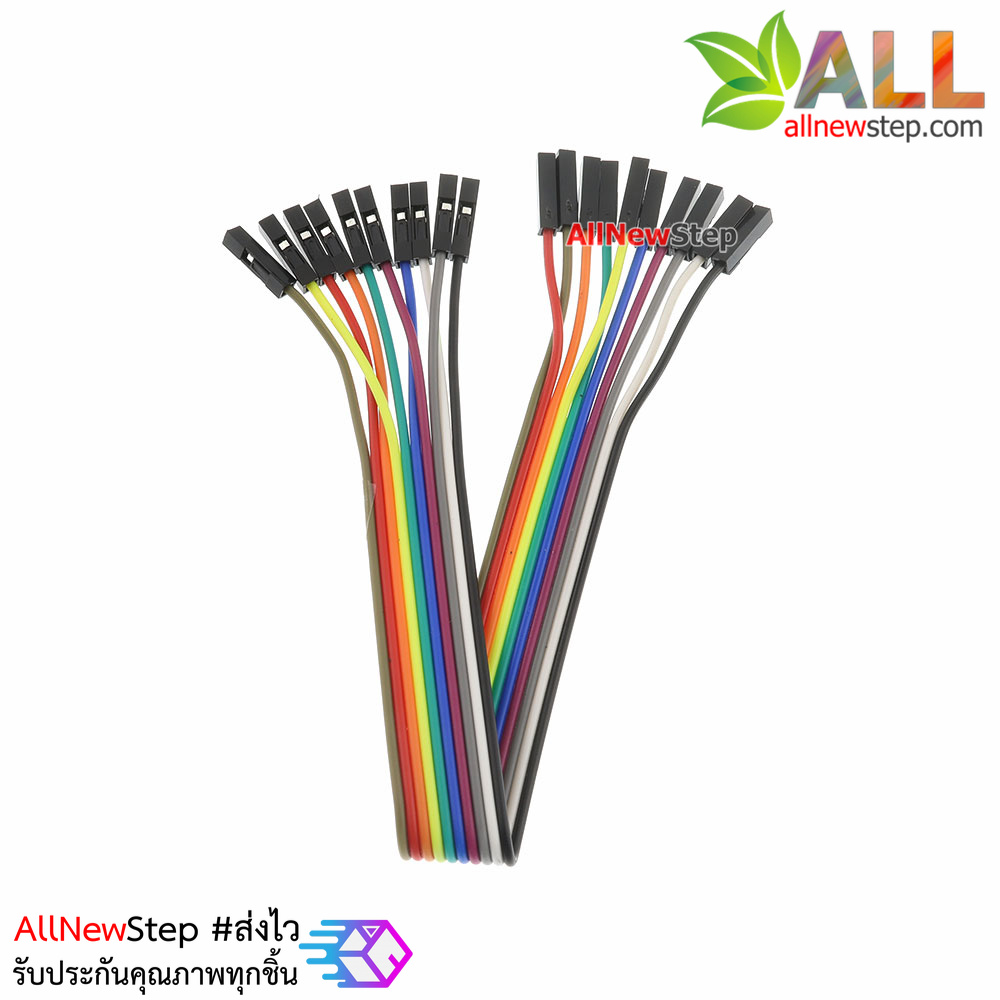 สายไฟ จัมเปอร์ เมีย-เมีย Jumper Wire สายแพ ยาว 20cm จำนวน 10 เส้น