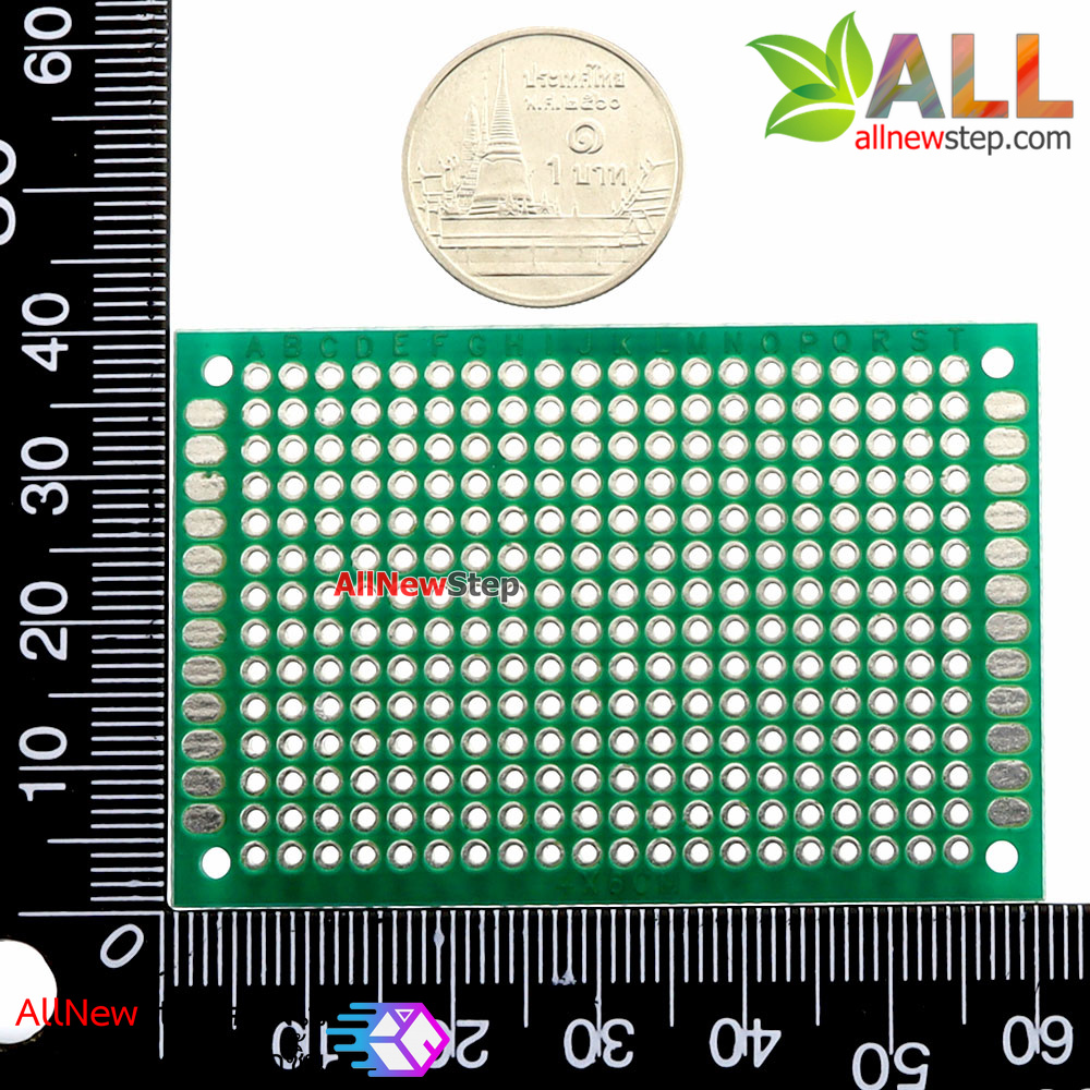 แผ่นปริ้นอเนกประสงค์ Prototype PCB Board 4x6 cm สีเขียว สองหน้า