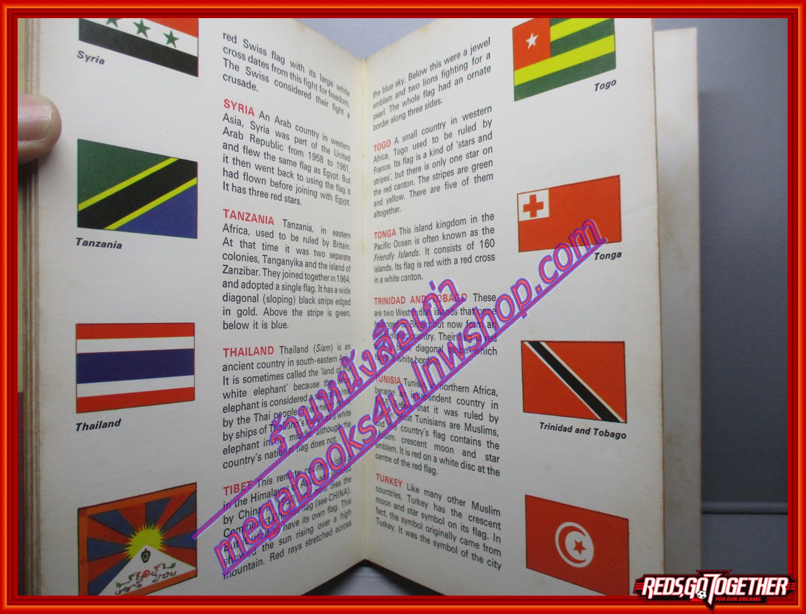 หนังสือเสริมความรู้เรื่องธงชาติประเทศต่างๆ FLAGS ภาษาอังกฤษ สภาพดี