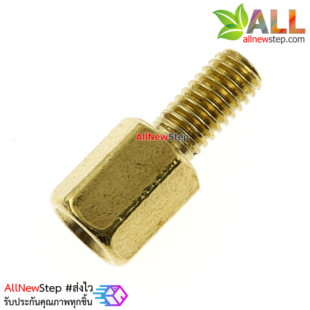Pillars Nut M3 m3 6+6 น็อตตัวเมีย ทองเหลืองแบบยาว 12mm 6+6mm