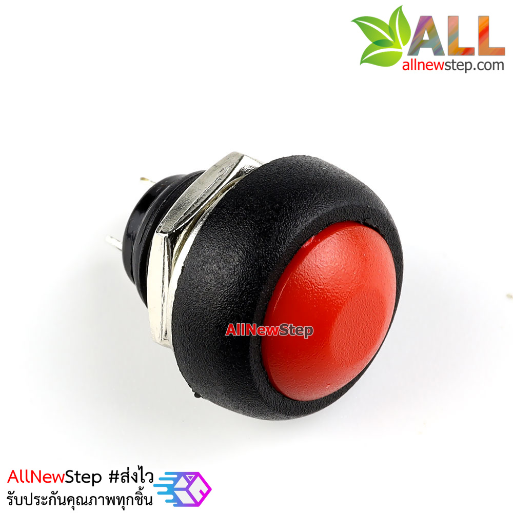 สวิตช์กดติดปล่อยดับ Reset Switch แบบกันน้ำขนาด 12mm สีแดง