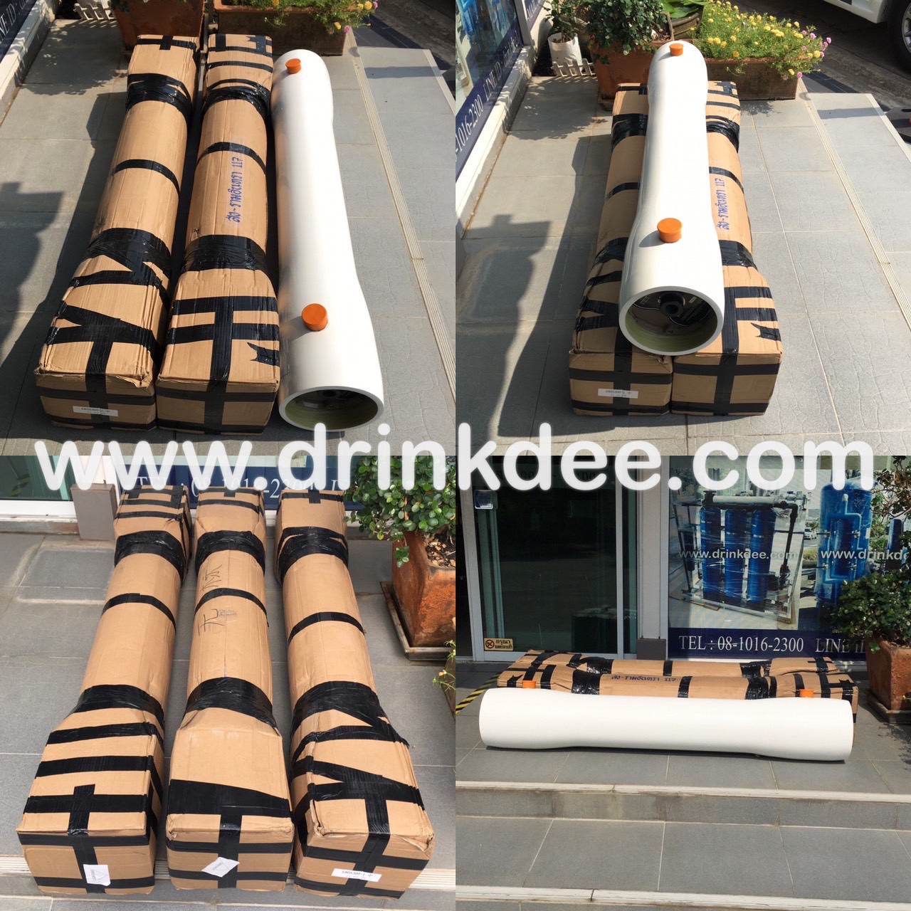 กระบอก Vessel Membrane ไฟเบอร์ 4 นิ้ว และ 8 นิ้ว