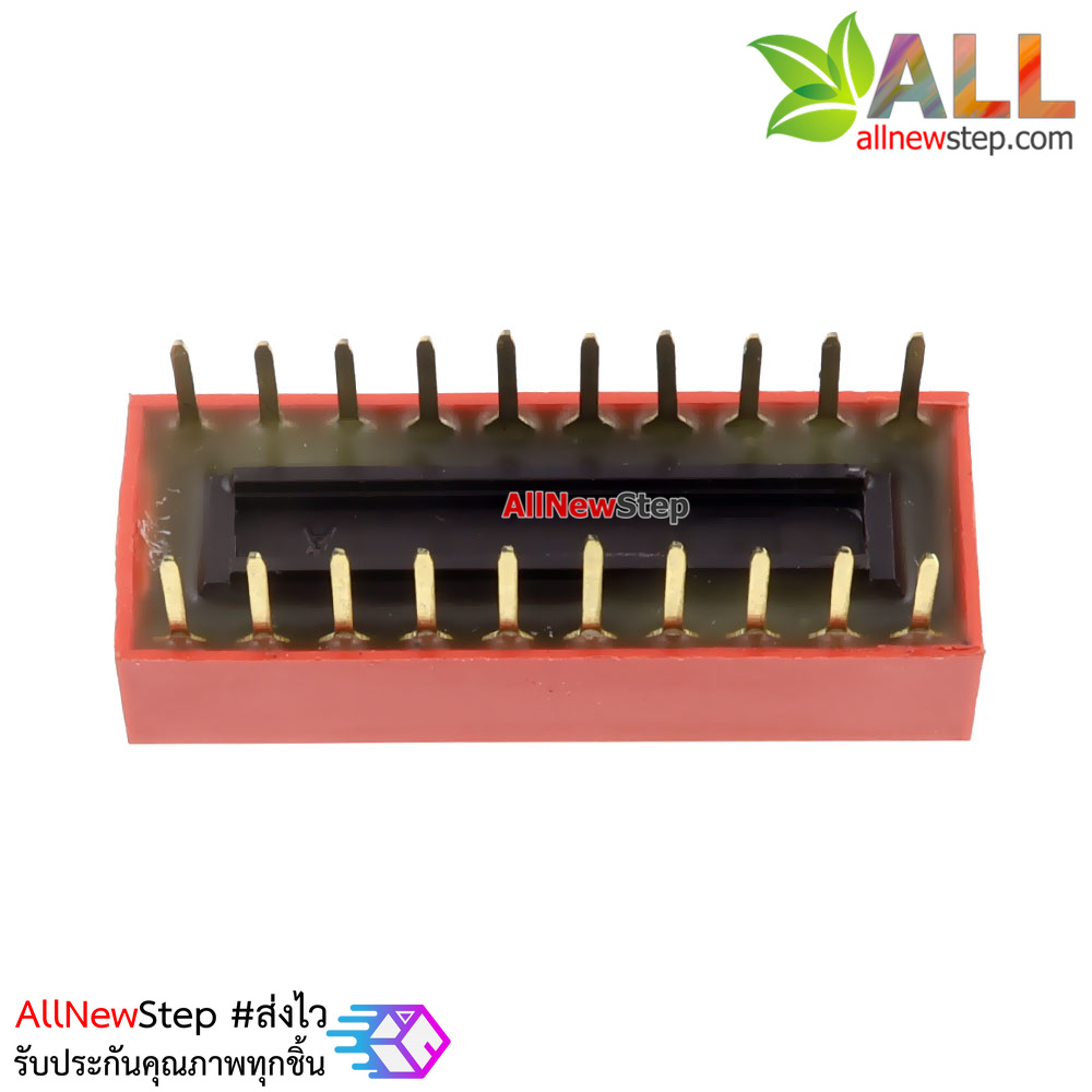 DIP switch DIP 10 2.54mm สวิตช์แบบ DIP ระยะห่างระหว่างขา 2.54mm ขนาด 10 ช่อง