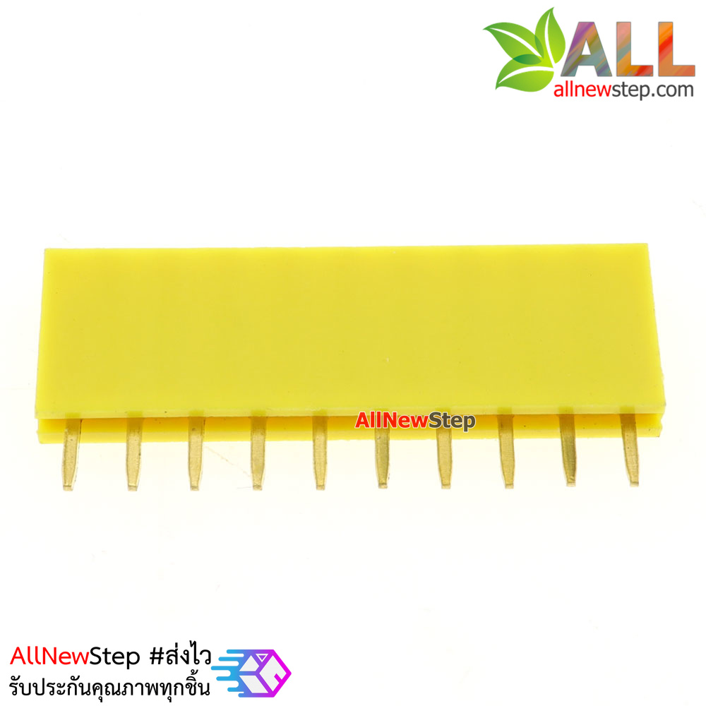 Pin header Female Header Single Row 2.54mm 10p Pin1x10 สีเหลือง