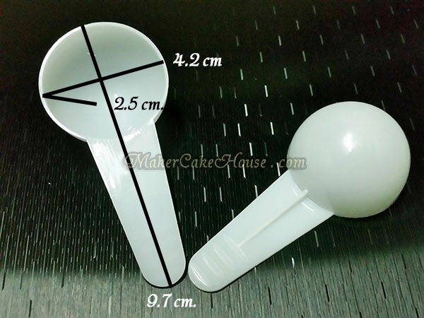 ช้อนสคูปตวงอาหารเสริม เวย์โปรตีน หรือส่วนผสม 25 ml. ( ราคา 10 ชิ้น )