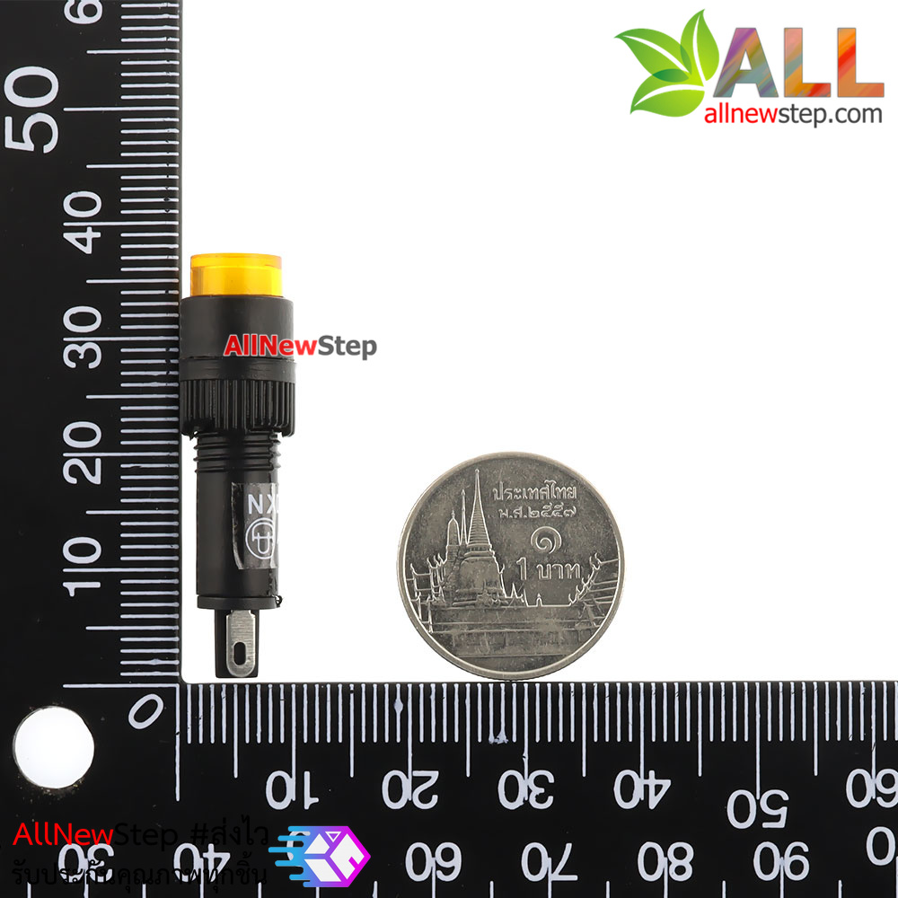 NXD-215 ไฟ LED signal สำหรับติดแผงควบคุม สีส้ม 220VAC