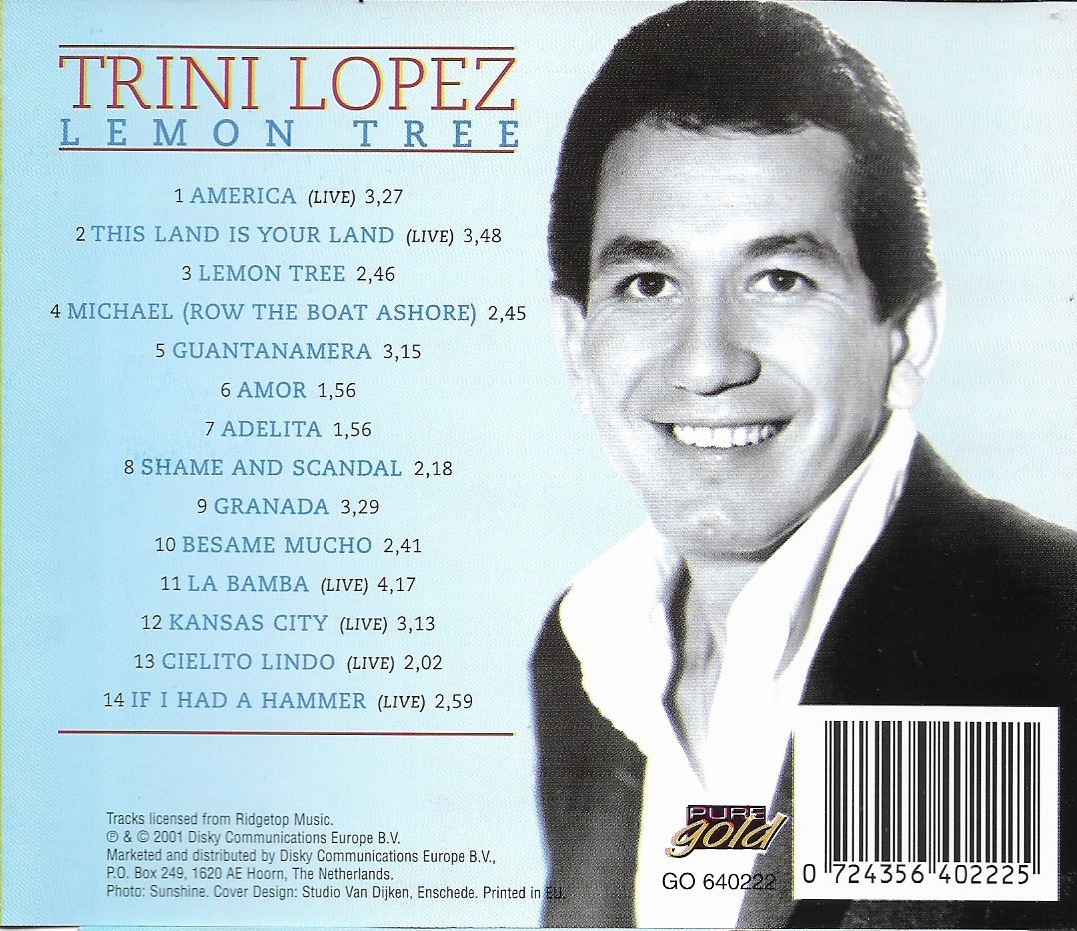 CD,Trini Lopez - Lemon Tree (2001)(EU)
