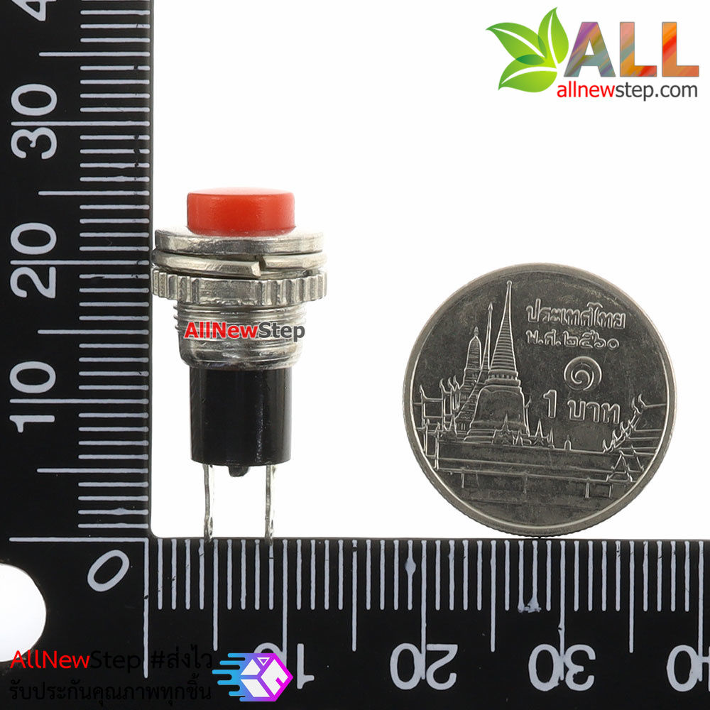 สวิตช์กดติดปล่อยดับ รีเซตสวิตช์ DS-316 สีแดง