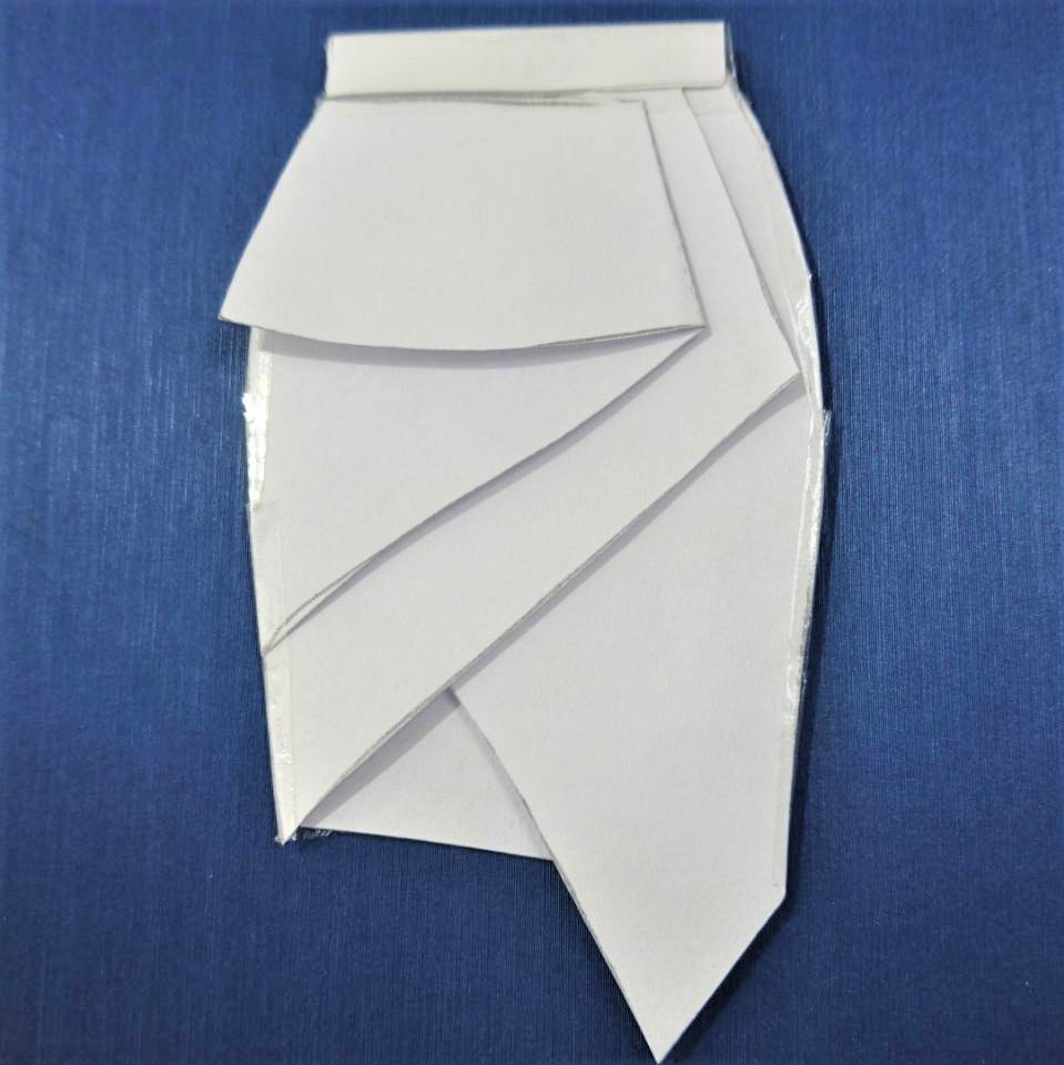 แพทเทิร์นกระโปรงป้ายพับ 2 ชั้น