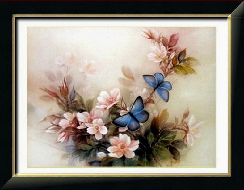 ชุดปักจีน Blue Butterfly
