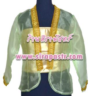เสื้อผ้าแก้ว-แขนยาว K3 สีเขียว (รายละเอียดในหน้าสินค้า / **ไม่รวมเกาะอก)