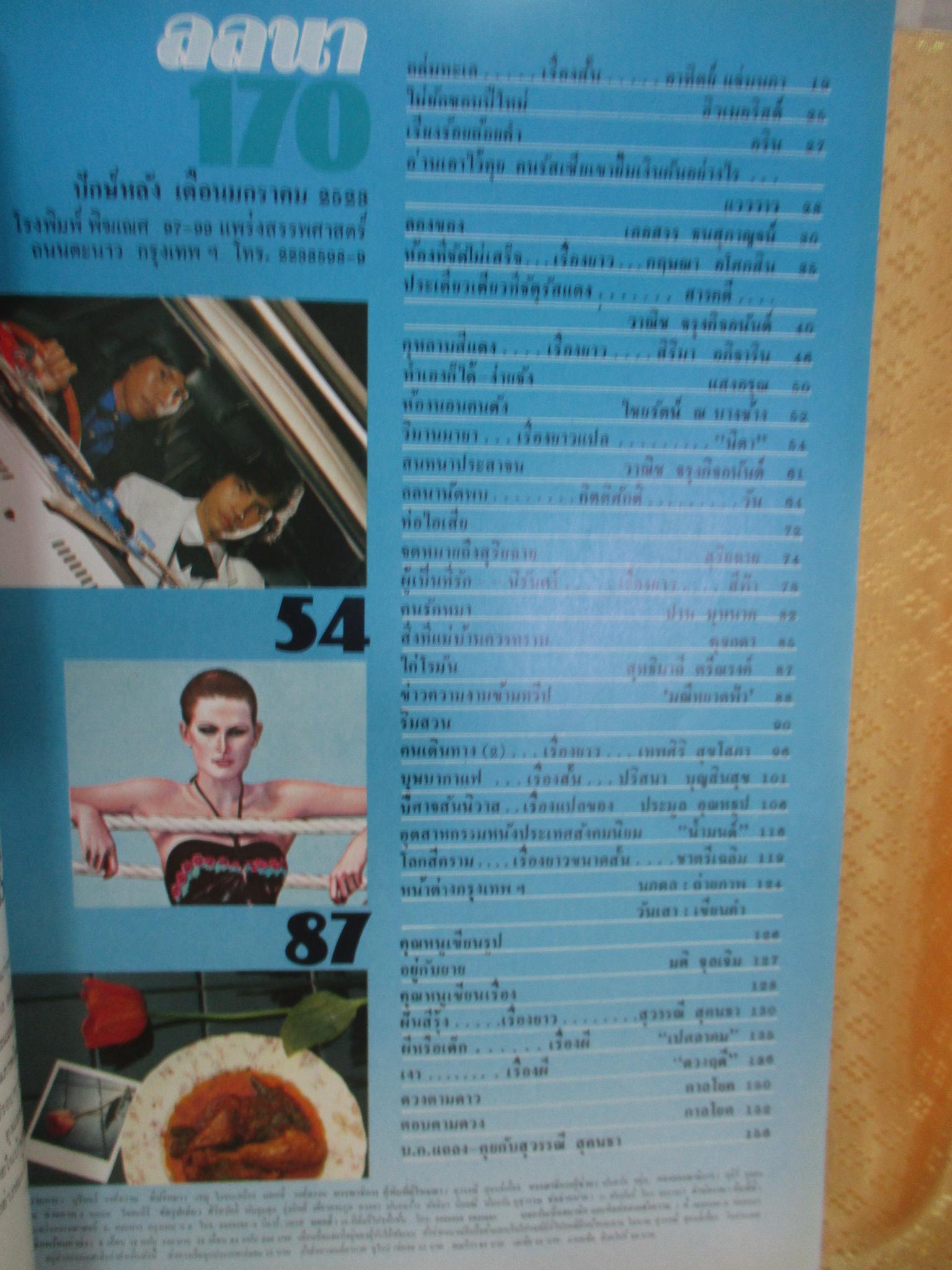 นิตยสารลลนา ฉบับที่170 ปี2523 ปก ศุภศักดิ์ นาคบัลลังก์