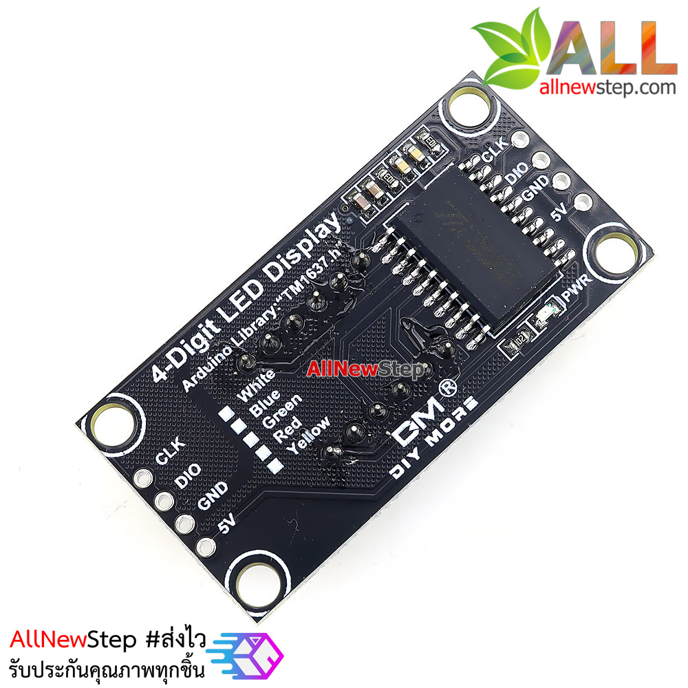 LED Time Clock Module For Arduino 0.36 นิ้ว TM1637 Driver โมดูลแสดงผลแบบนาฬิกา ตัวเลข 4 หลัก จอสีแดง