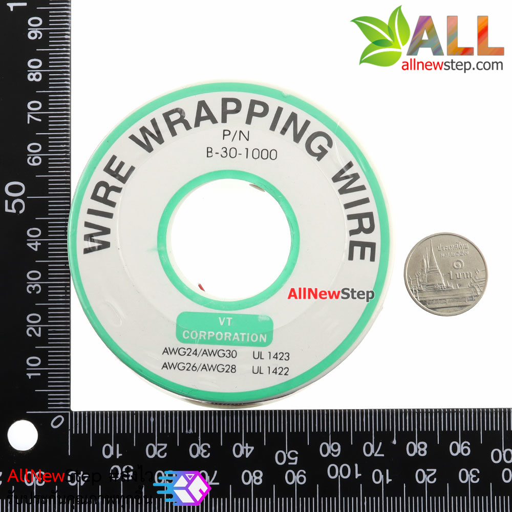 สายไฟอ่อนขนาด 30AWG 1 ม้วน ยาว 250 เมตร สีน้ำเงิน