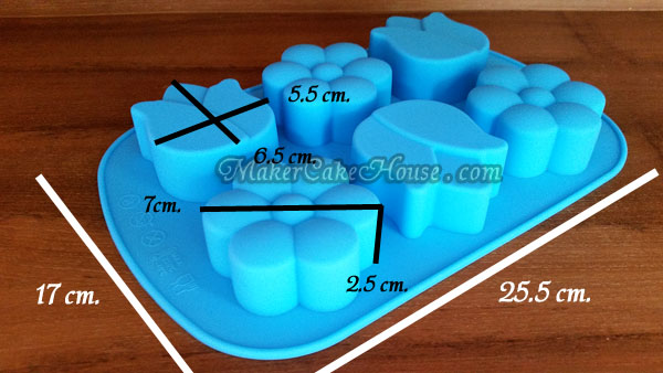 พิมพ์ซิลิโคนรูปดอกทิวลิปและพลัม