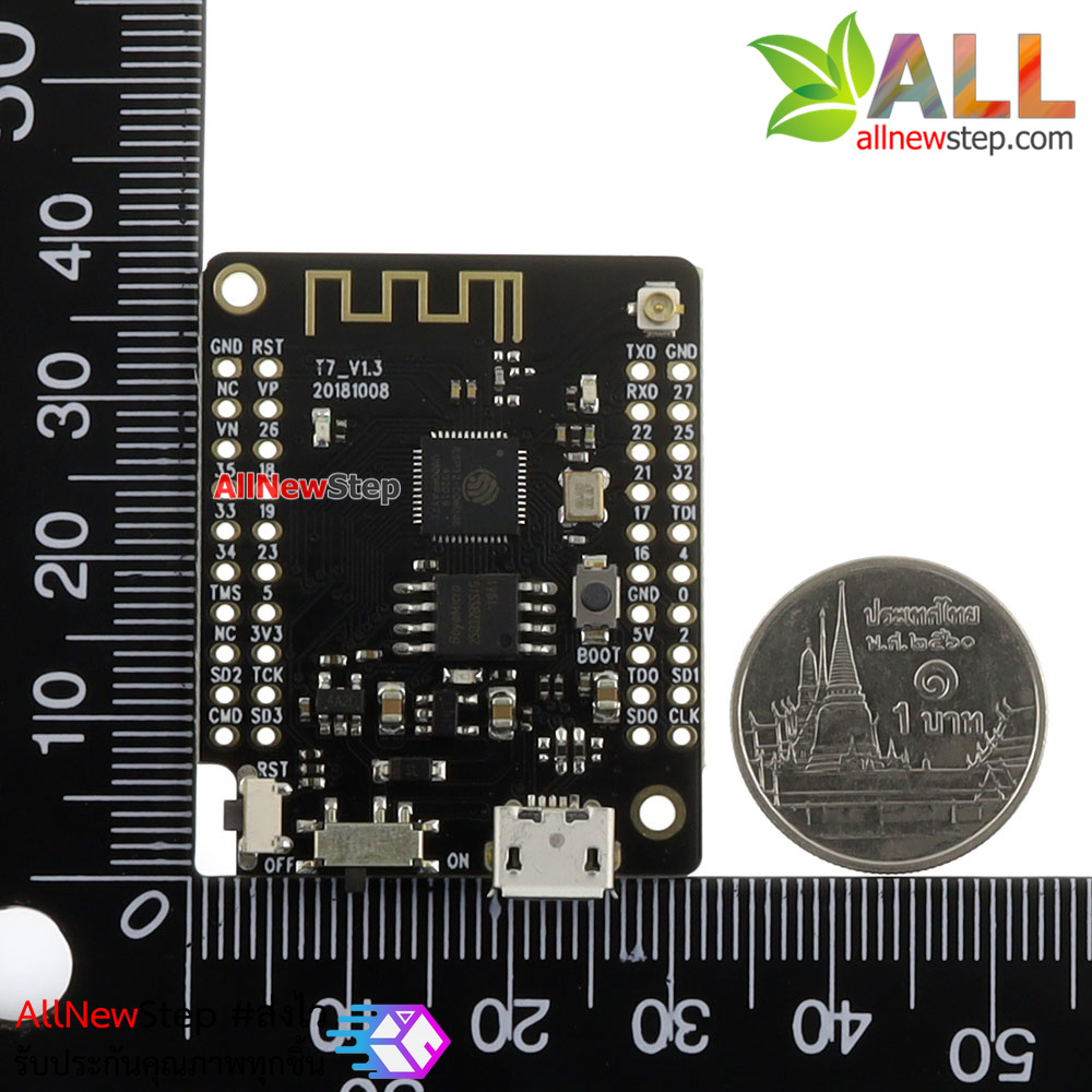 Mini32 V2.0.13 ESP32 WiFi โมดูล ESP32 พร้อมวงจรชาร์จแบต Li-ion 18650