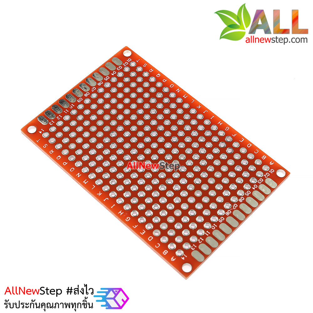 PCB แผ่นปริ๊นอเนกประสงค์ pcb ขนาด 4x6 สีแดง สองด้าน