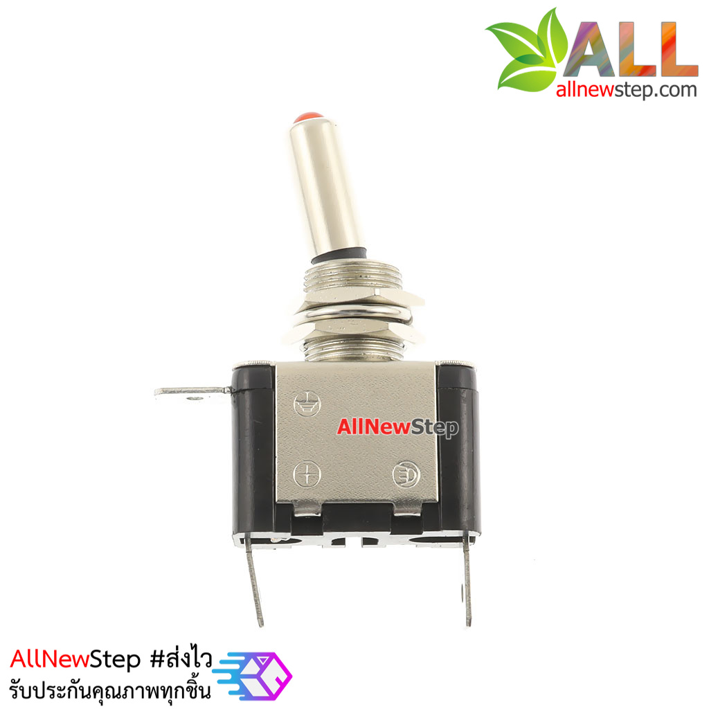 สวิตช์เปิด/ปิด ร็อกเกอร์สวิตช์ switch 3.3-12V 20A ฝาสีดำ พร้อมไฟ LED สีเขียว