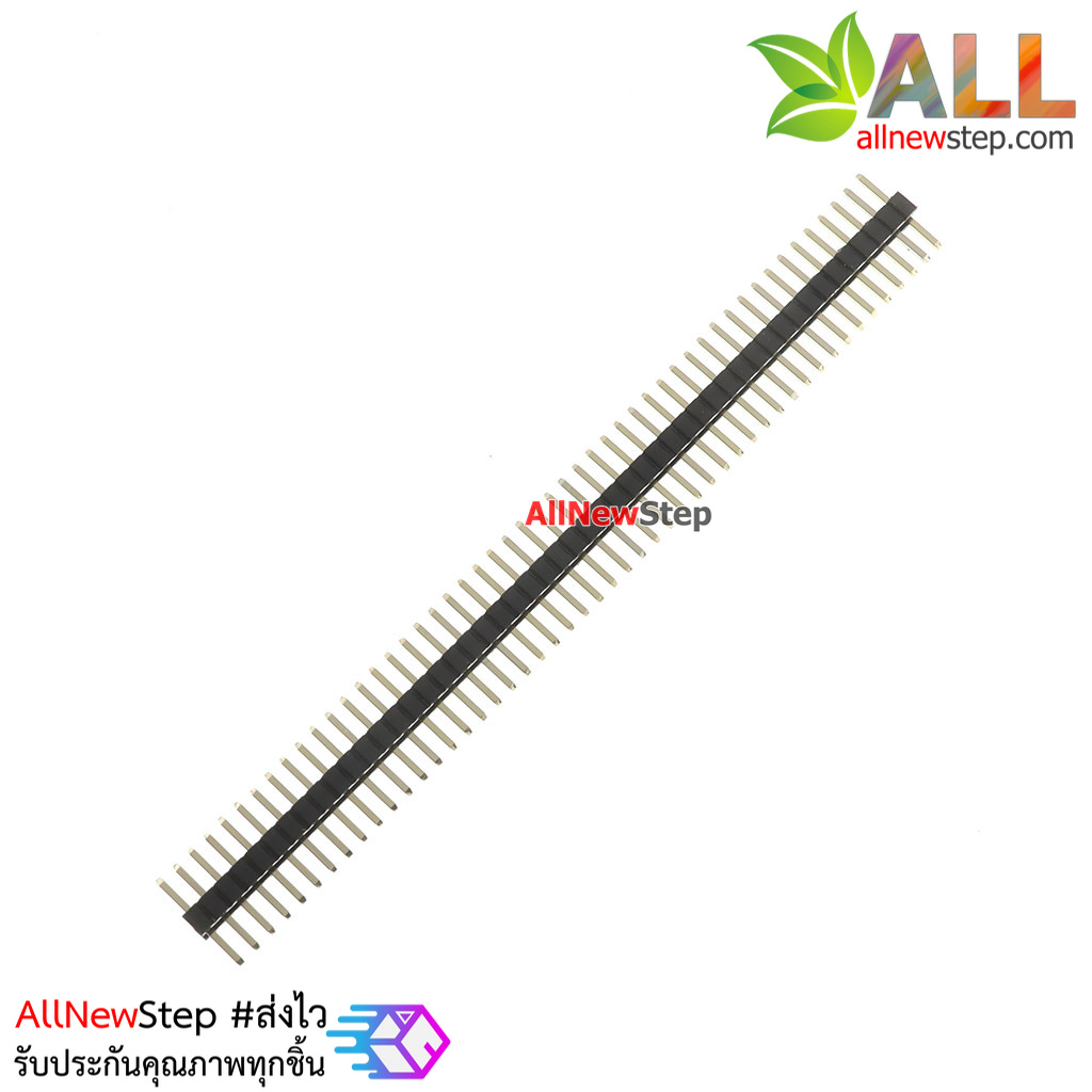 ก้างปลา ระยะขา 1.27mm 1x50 ขา สีดำ