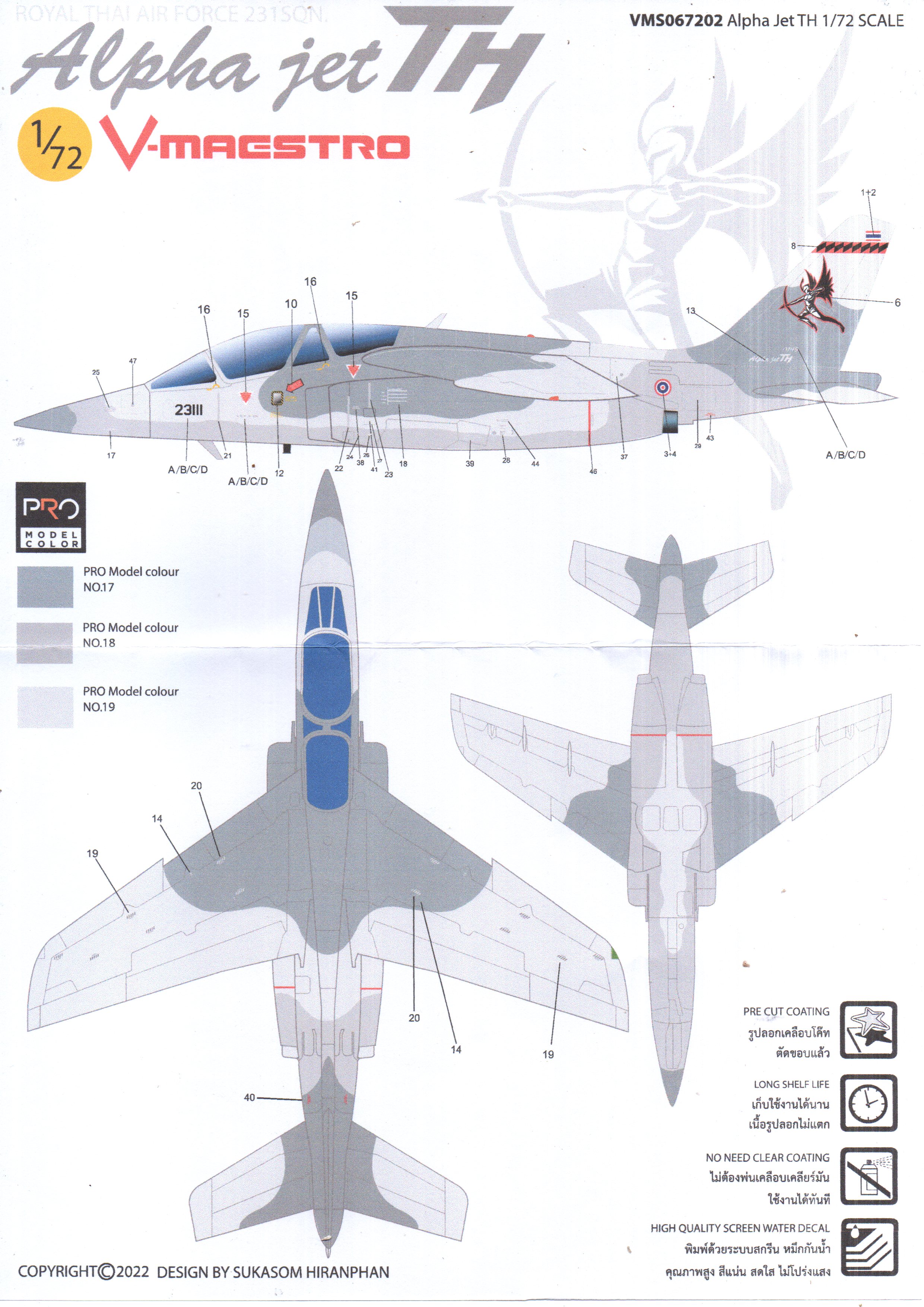 DECAL 1/72 ALPHA JET TH
