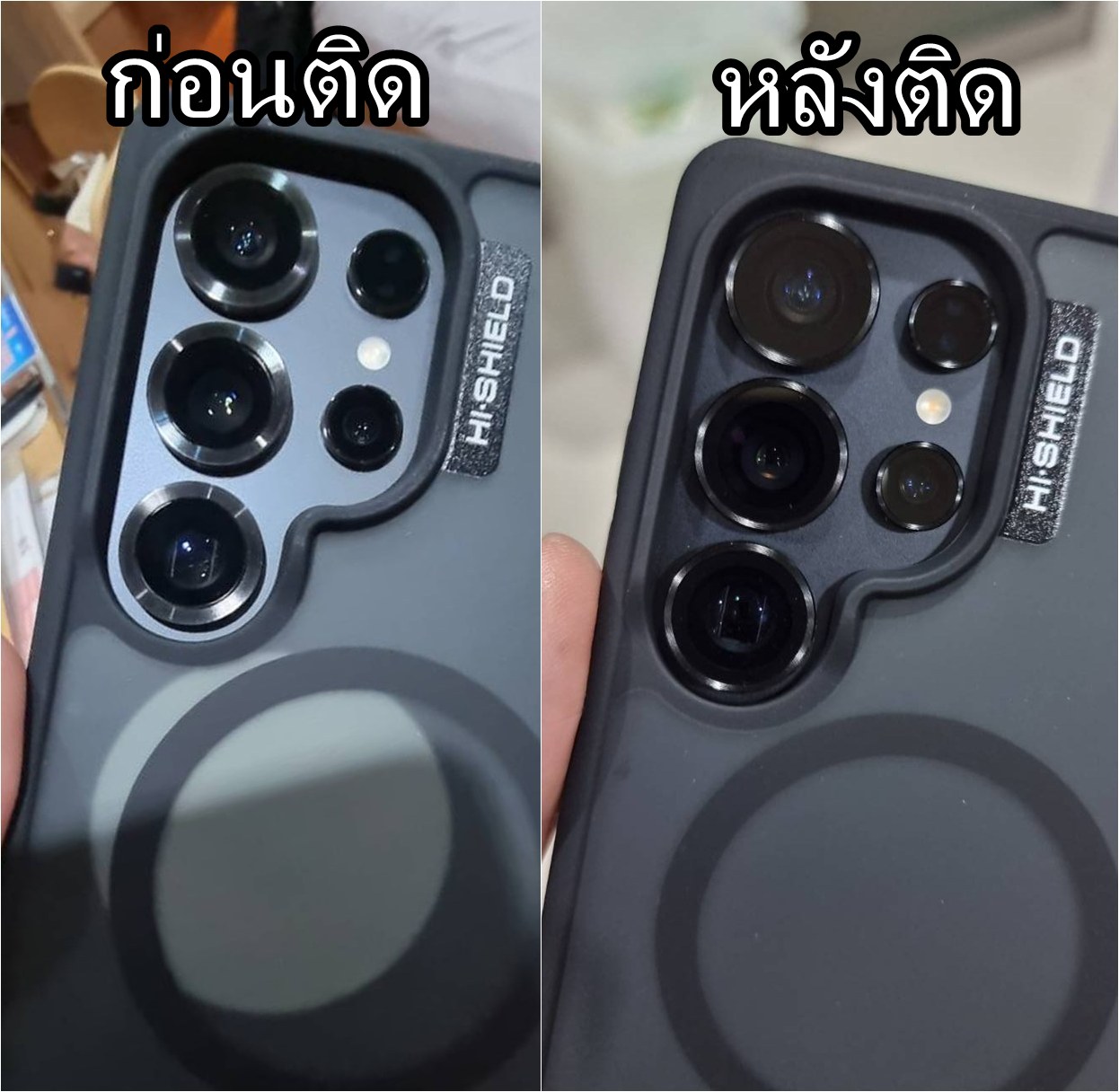 Hishield Lens Clear Lens Aluminium Camera แหวนกันรอยเลนส์กล้อง ใช้สำหรับ Samsung S25 Ultra S25 Plus S25 ใบกำกับภาษี